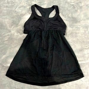 Lululemon black tank top with built-in sports bra